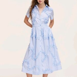 Kate Spade x Target Ribbon Short-Sleeve Midi Shirtdress, Size.S, EUC